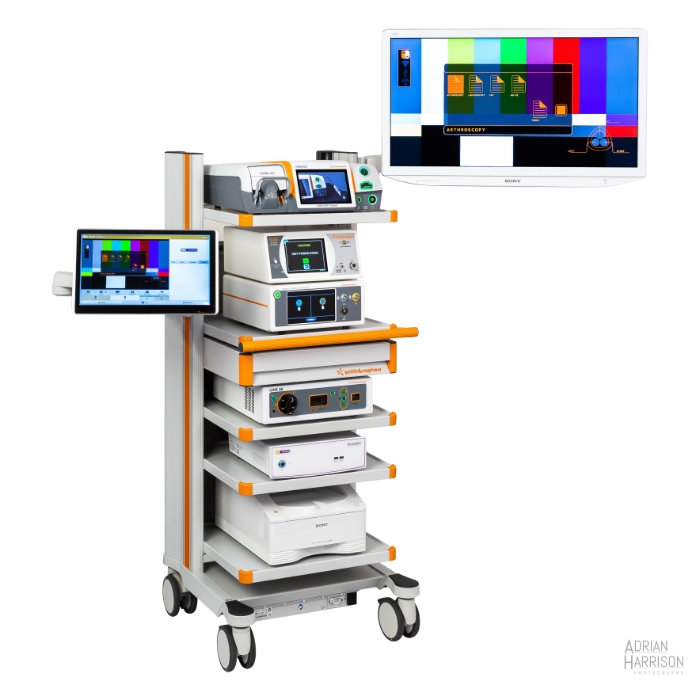 large item product photography of a medical trolley.