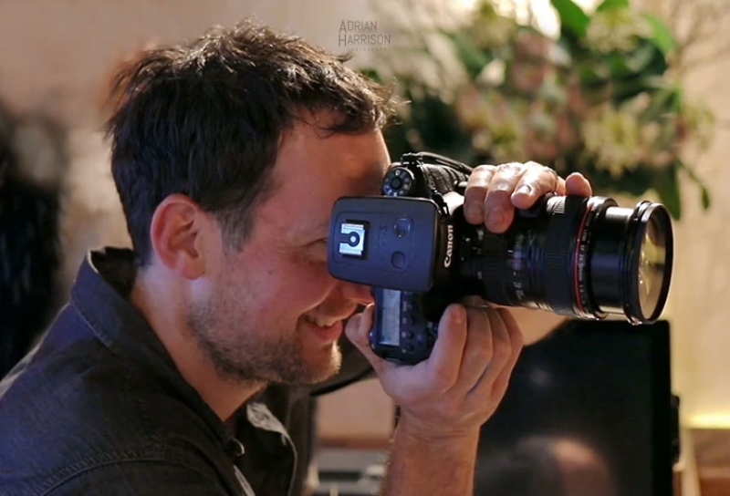 Photographer Adrian in action taking lifestyle photography for an Amazon seller in Sydney.