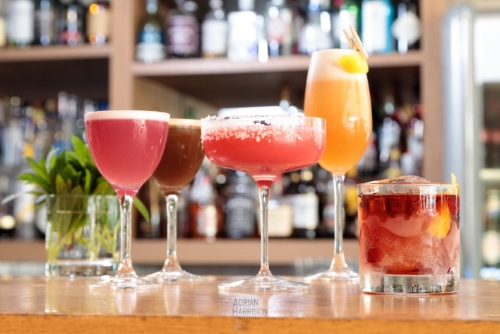 beverage-cocktail-photographer-sydney Cocktails on bar photographed and styled by restaurant photographers Adrian Harrison.
